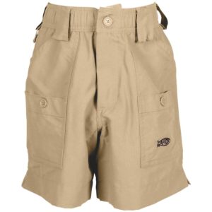 Boys AFTCO Fishing Shorts Khaki Front