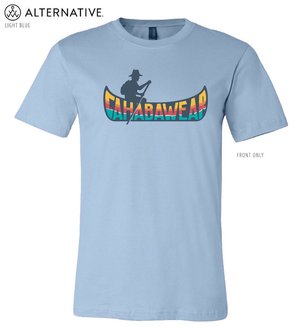 Cahaba Wear Canoe T-Shirt - Light Blue - The Yak Shak