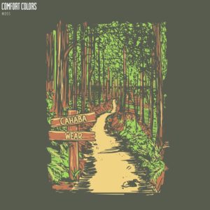 Cahaba Wear Hiking Trail T-Shirt Moss