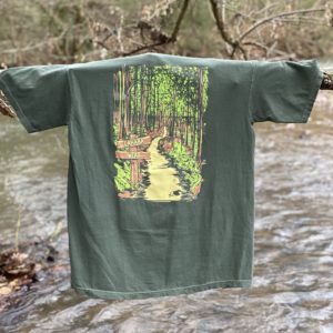 Cahaba Wear Hiking Trail T-Shirt Moss back