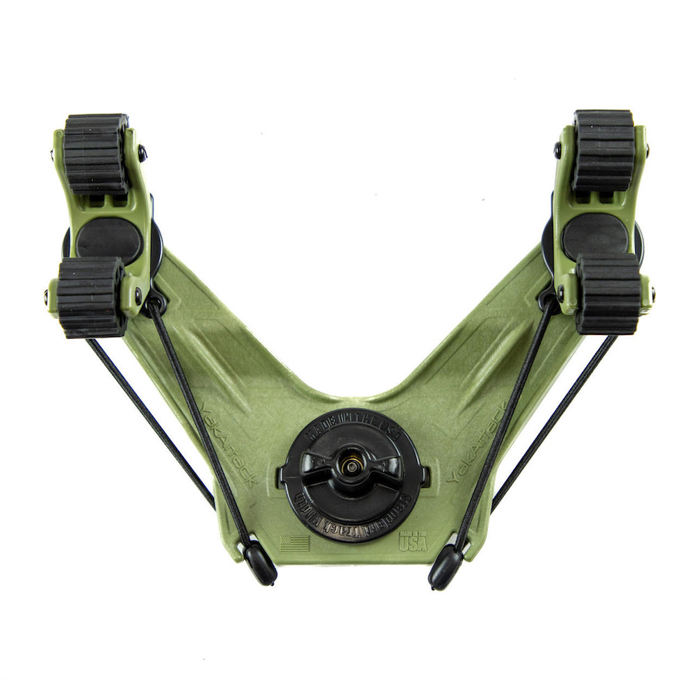 YakAttack DoubleHeader with Dual RotoGrip Paddle Holders, Olive Green