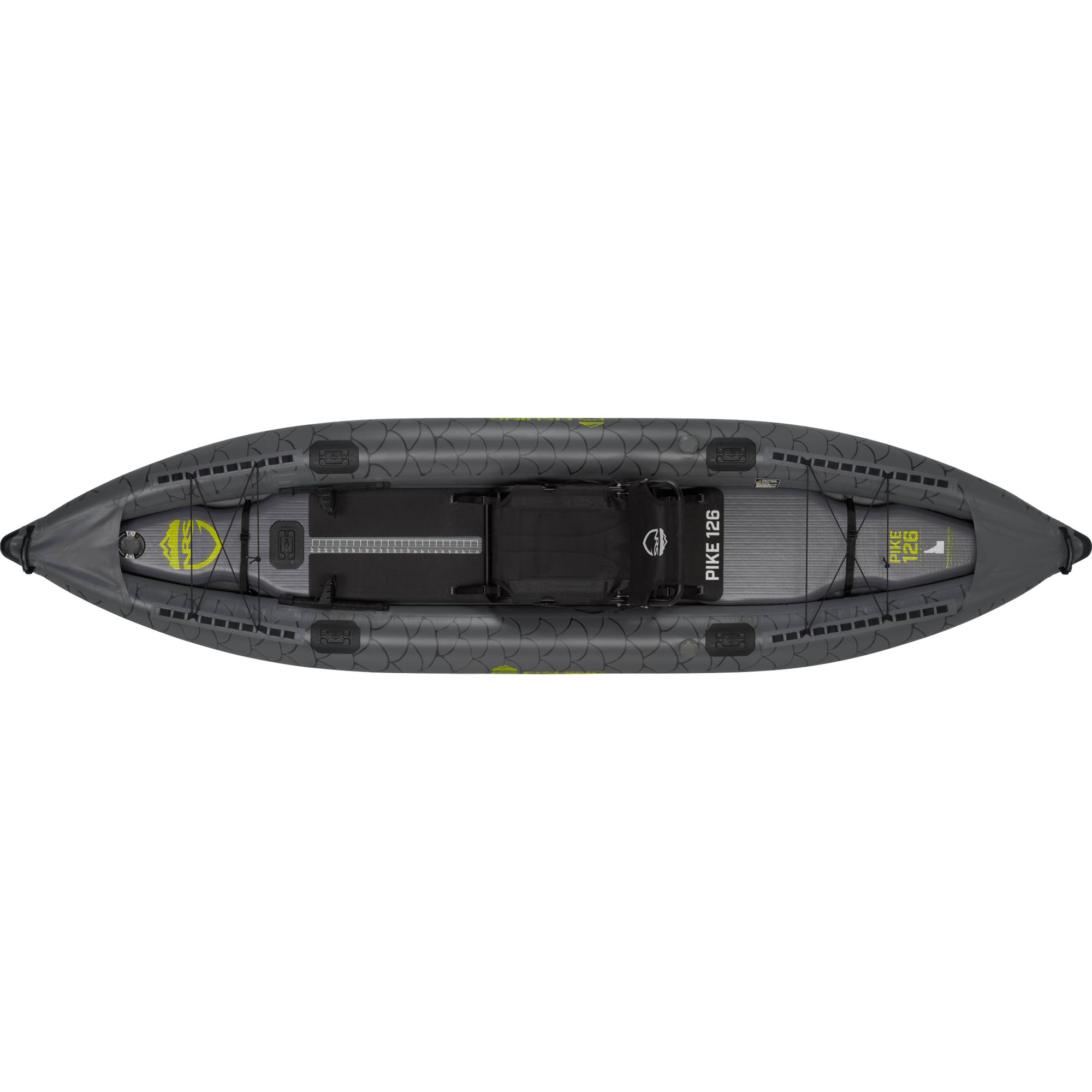 NRS inflatable kayak Gray Scale arial view